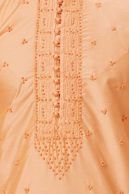 KURTA CORAL FRENCH KNOT HAND EMBROIDERY