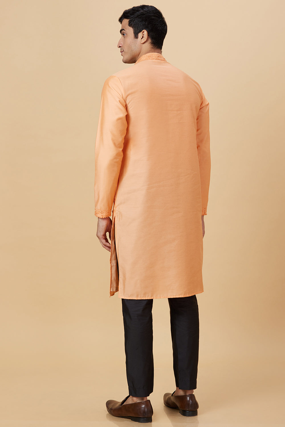 KURTA CORAL FRENCH KNOT HAND EMBROIDERY