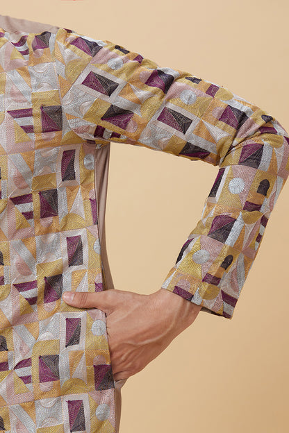 KURTA GEOMETRICAL FULL EMBELLISHED WORK