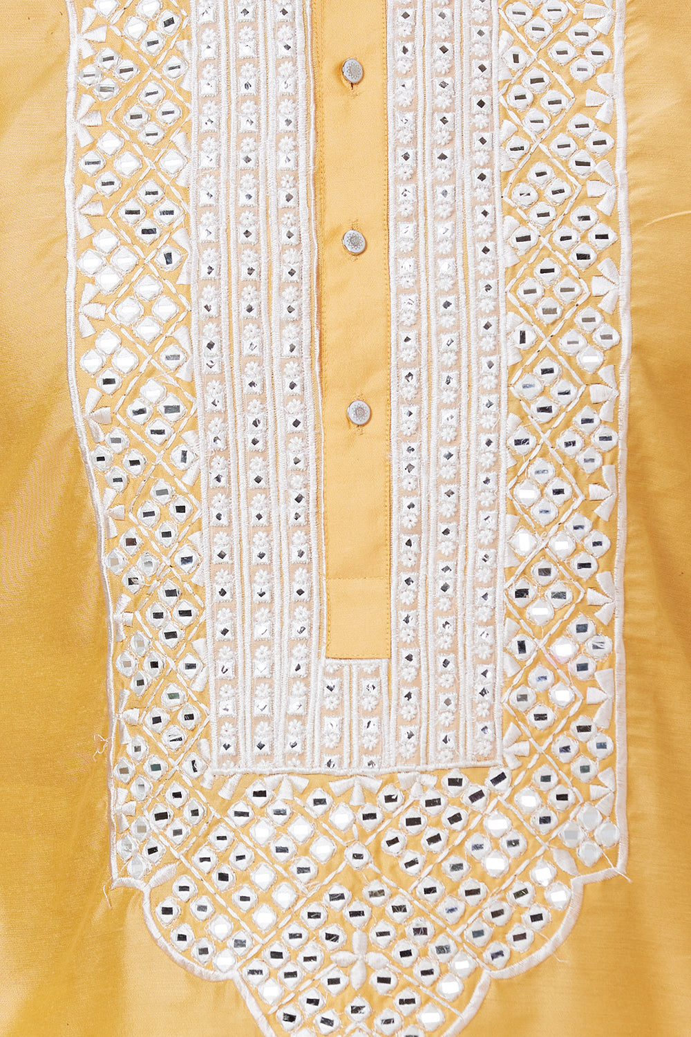 KURTA WITH MIRROR WORK EMBROIDERY AND APPLIQUE DETAILS