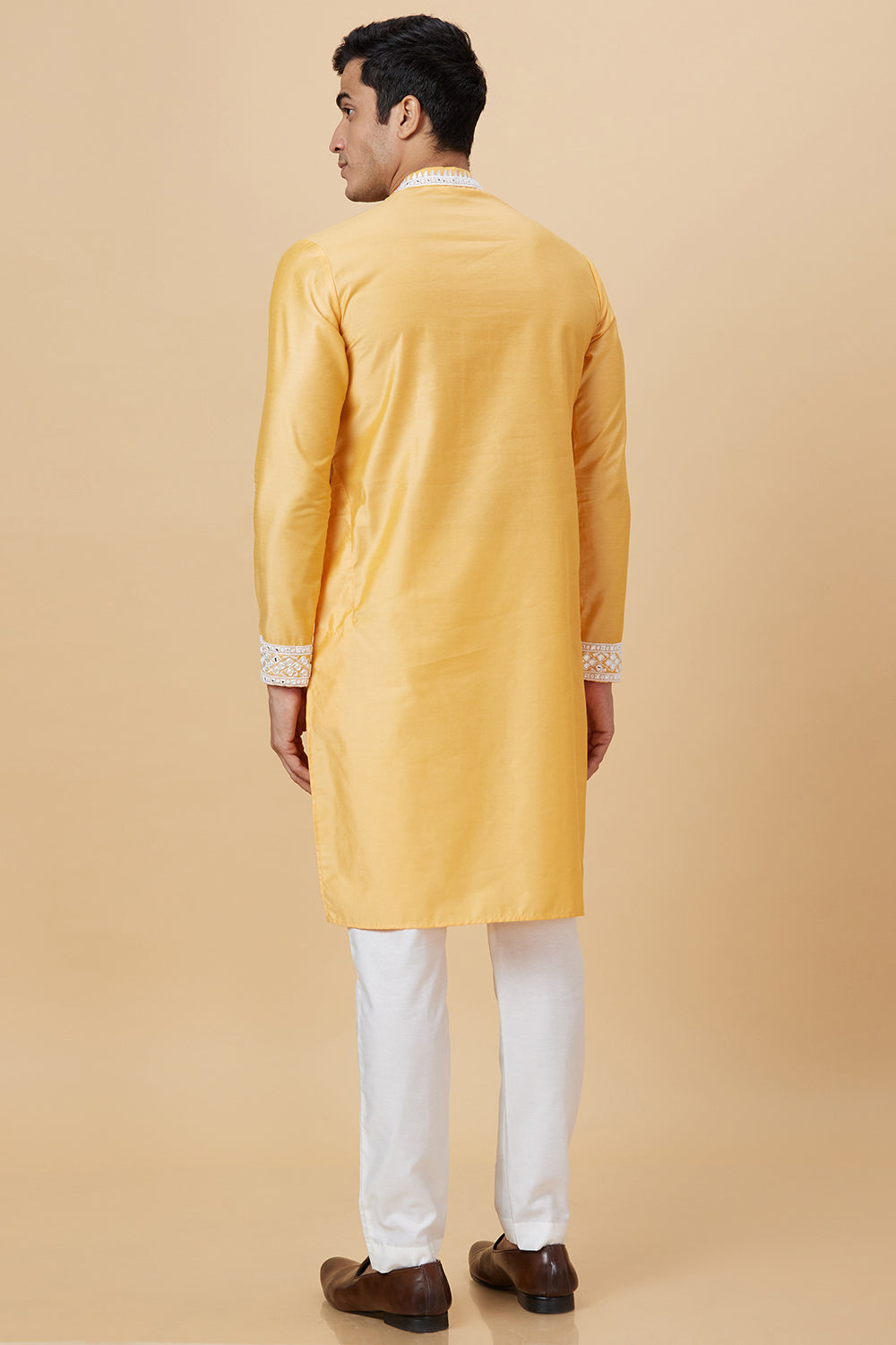 KURTA WITH MIRROR WORK EMBROIDERY AND APPLIQUE DETAILS