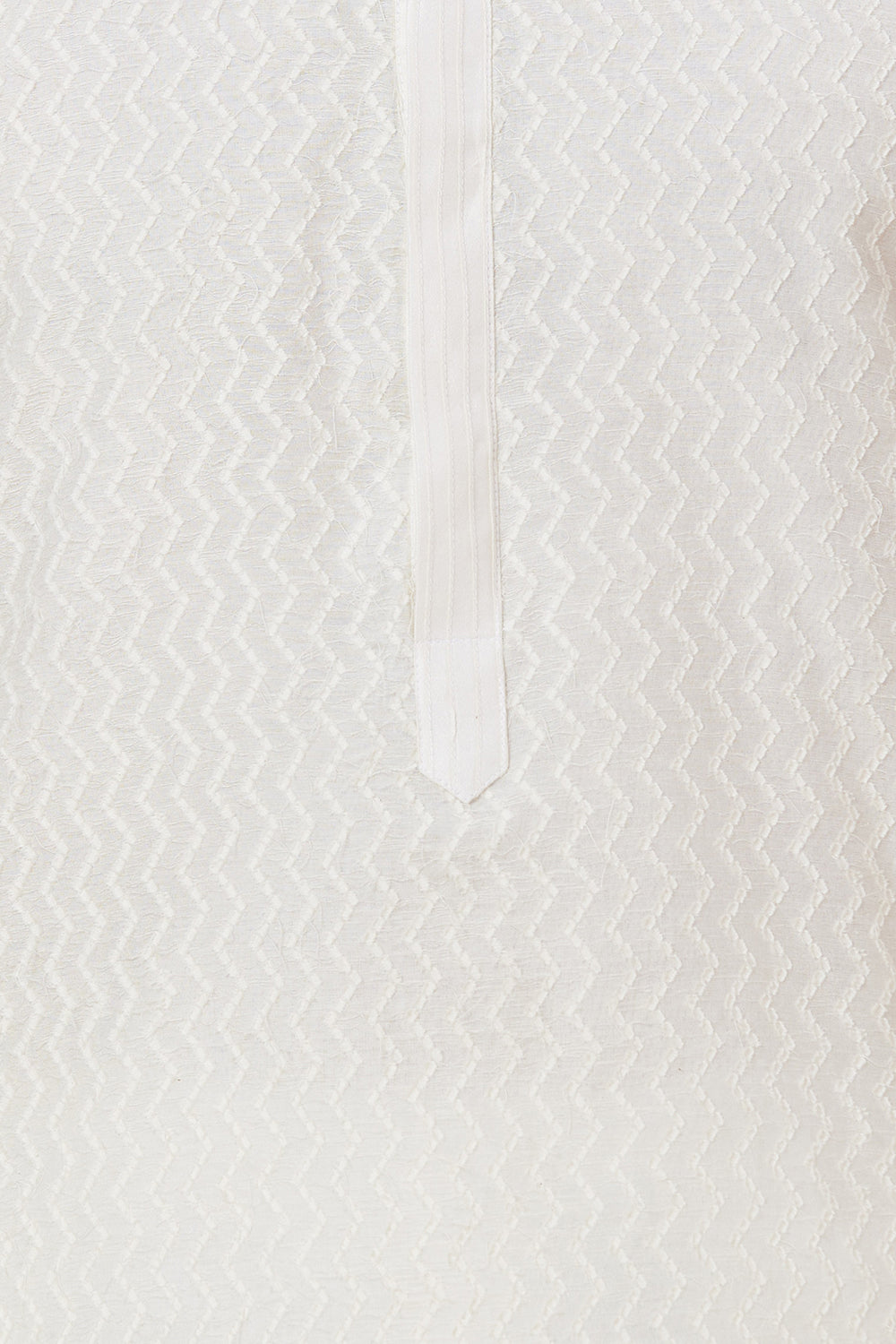 KURTA CREAM ZIG ZAG WORK