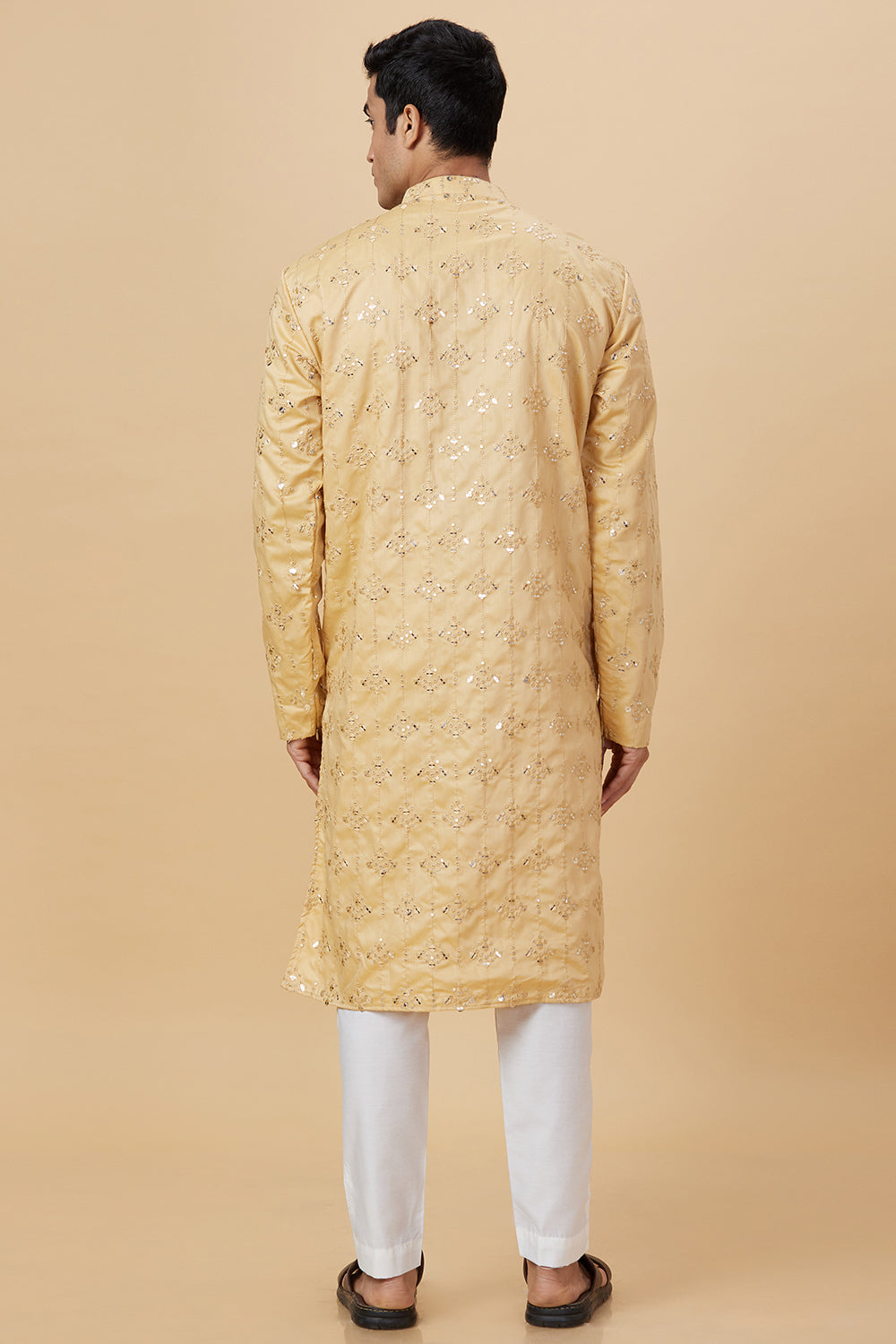 KURTA AMBER WITH SEQUENCE EMBELLISHED WORK