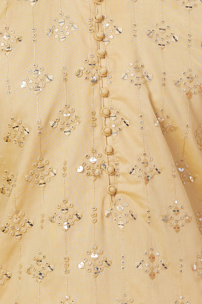 KURTA AMBER WITH SEQUENCE EMBELLISHED WORK