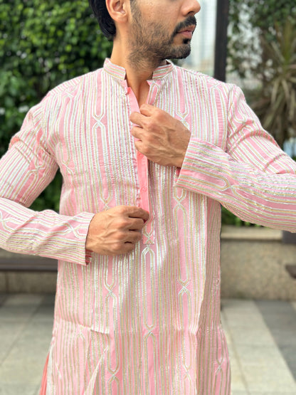 EMBROIDERED PINK KURTA