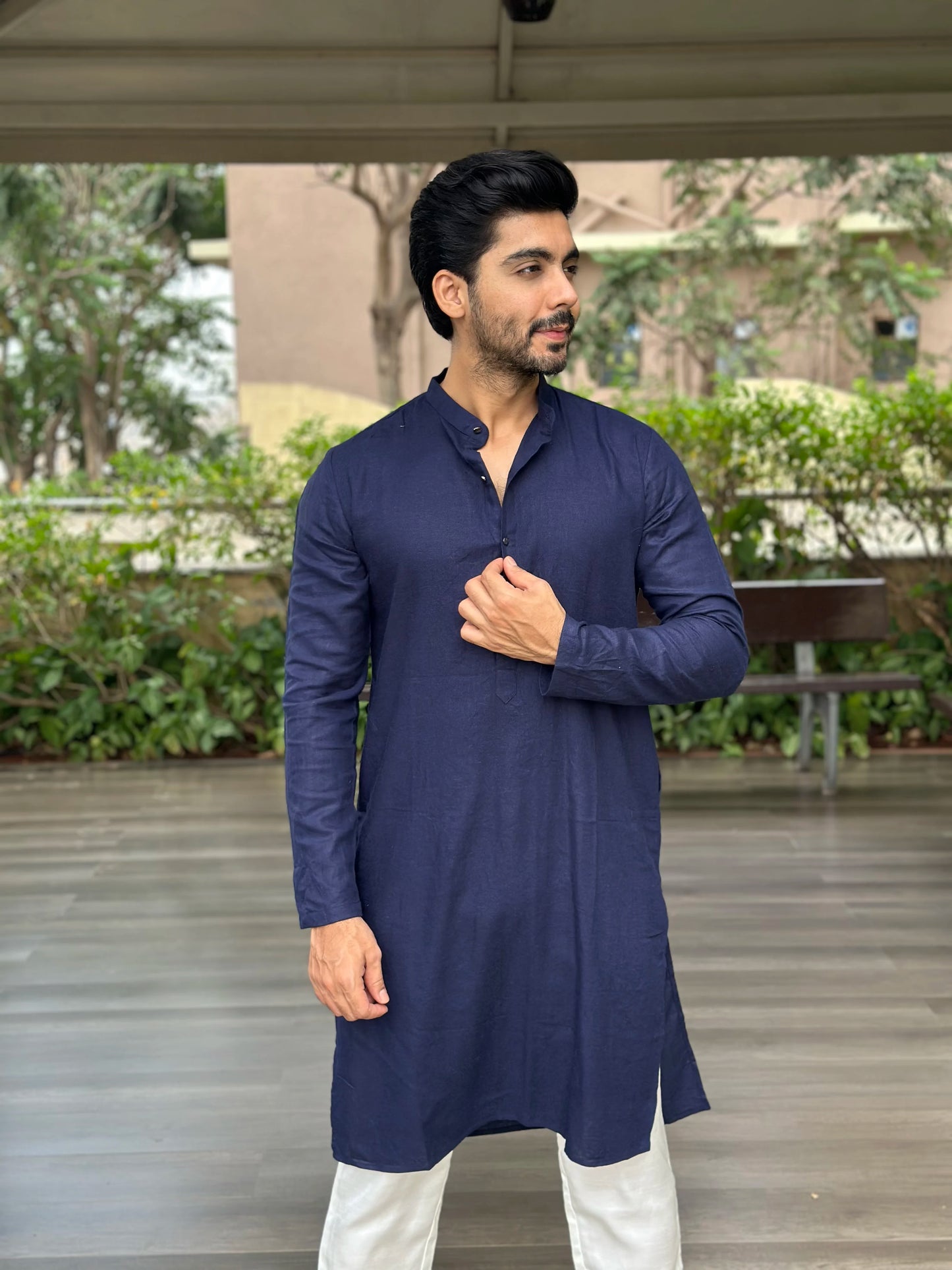 NAVY BLUE KURTA