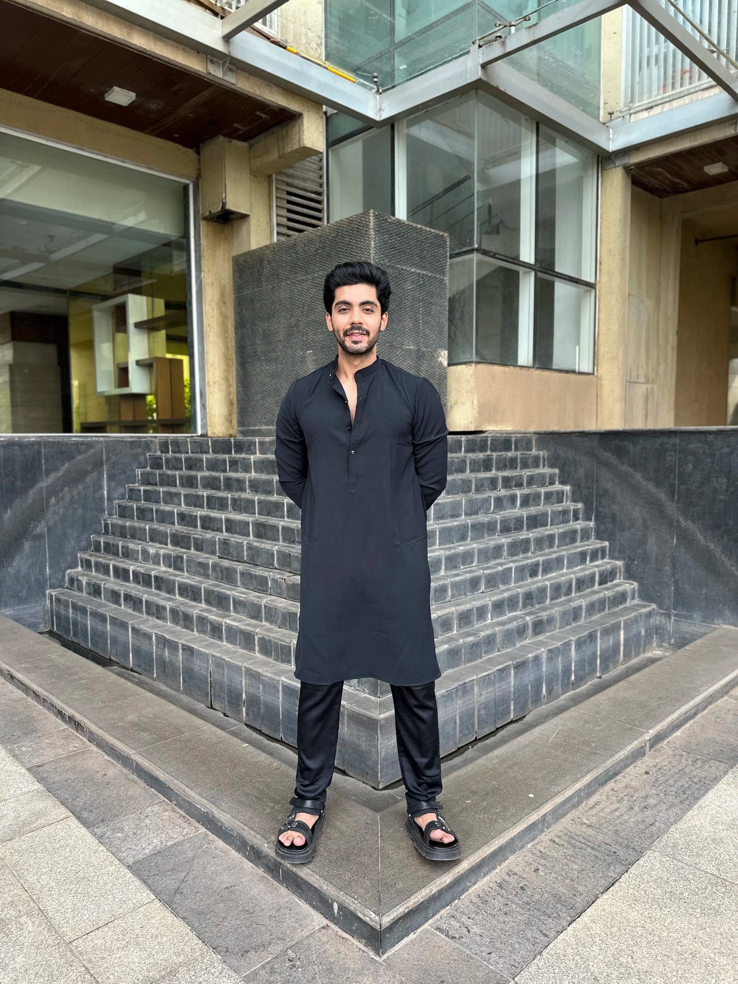 BLACK KURTA