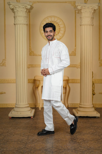 BOX BOOTI HAND EMBROIDERED KURTA WITH PANTS