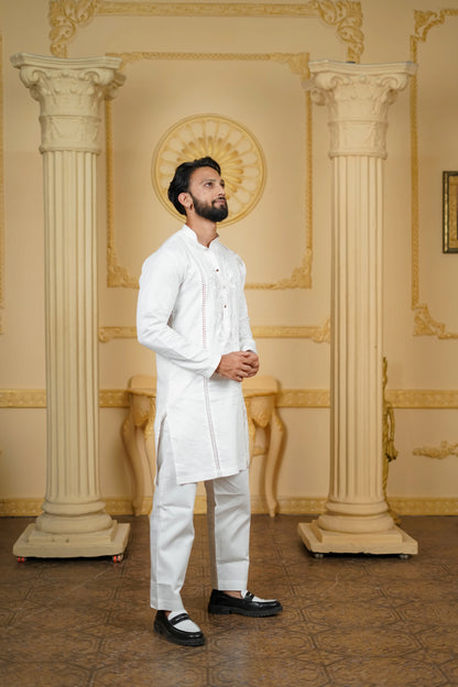 APLIQ EMBROIDERED JOINT KURTA WITH PANTS