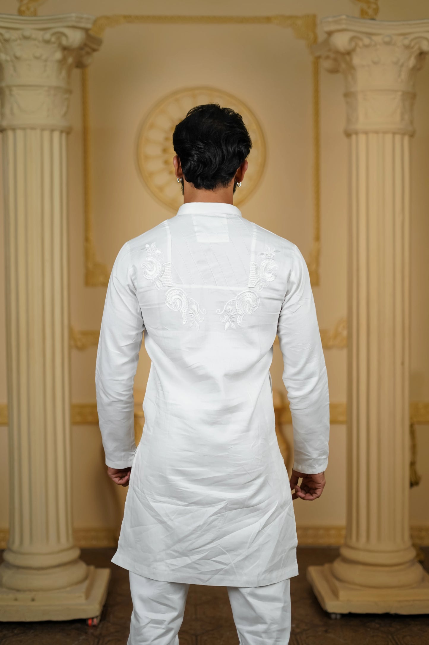 APLIQ EMBROIDERED JOINT KURTA WITH PANTS