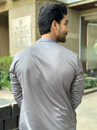 ZIP GREY KURTA