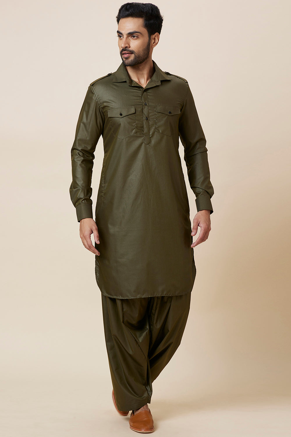 Pathani Set Mehendi green