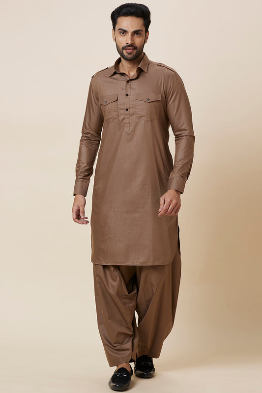 Pathani Set Brown