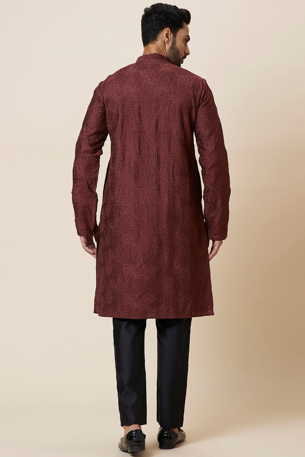 KURTA RUST LEAF EMBROIDERY