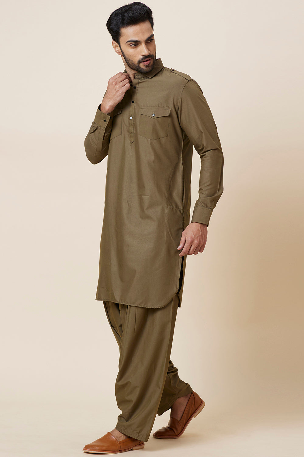 Pathani Set Military