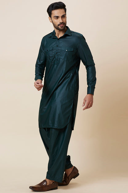 Pathani Set Bottle Green