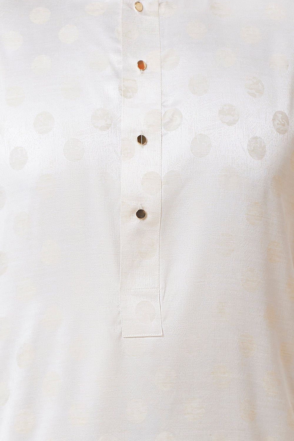 KURTA CREAM JACQUARD CIRCLE