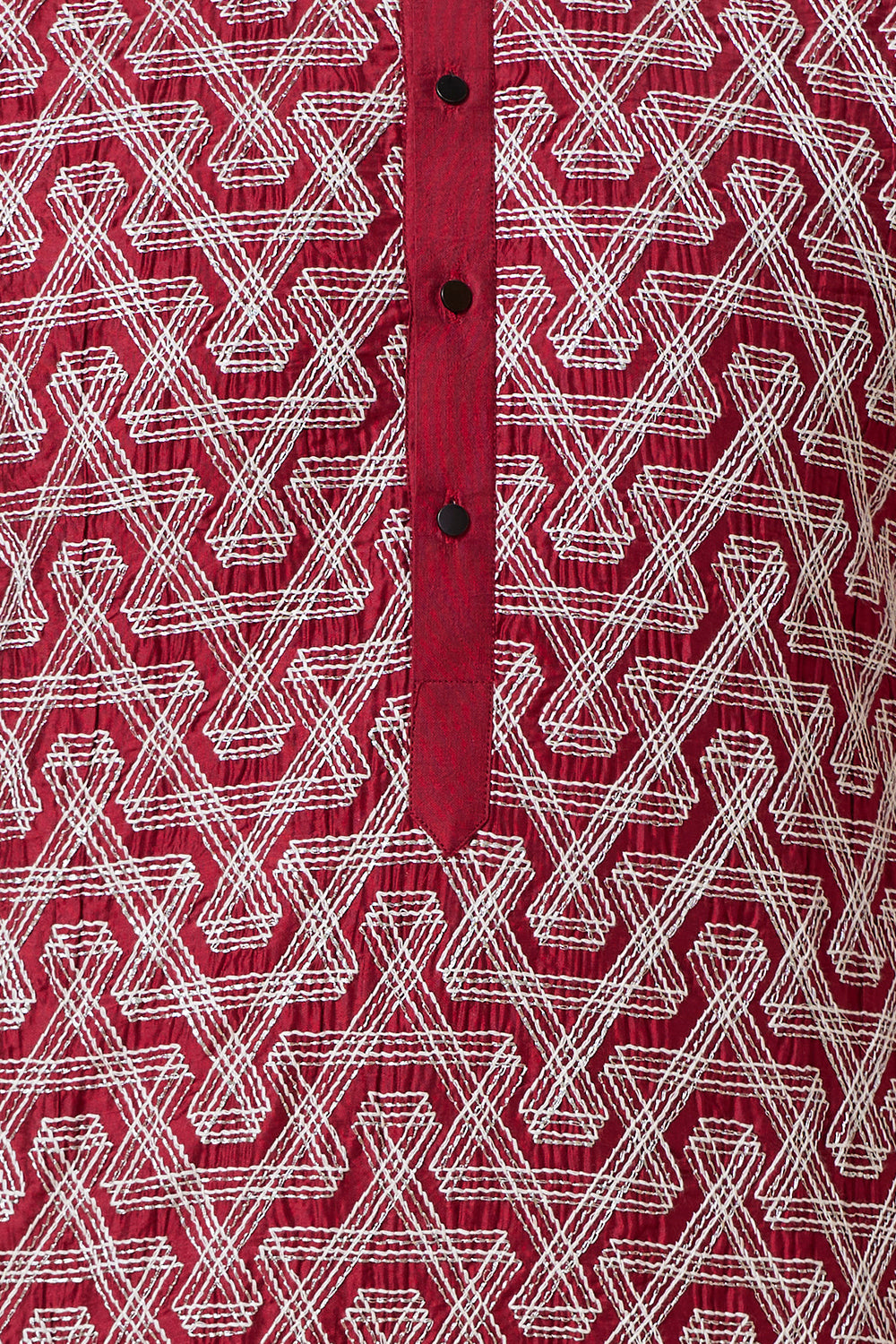 Kurta Maroon silver all over Embroidery