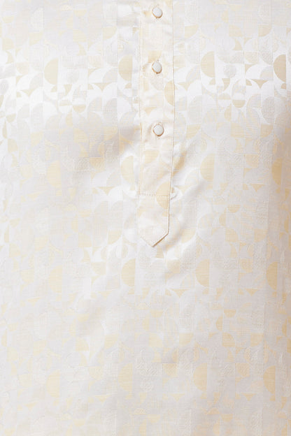 KURTA GOLD JACQARD HALF CIRCLE