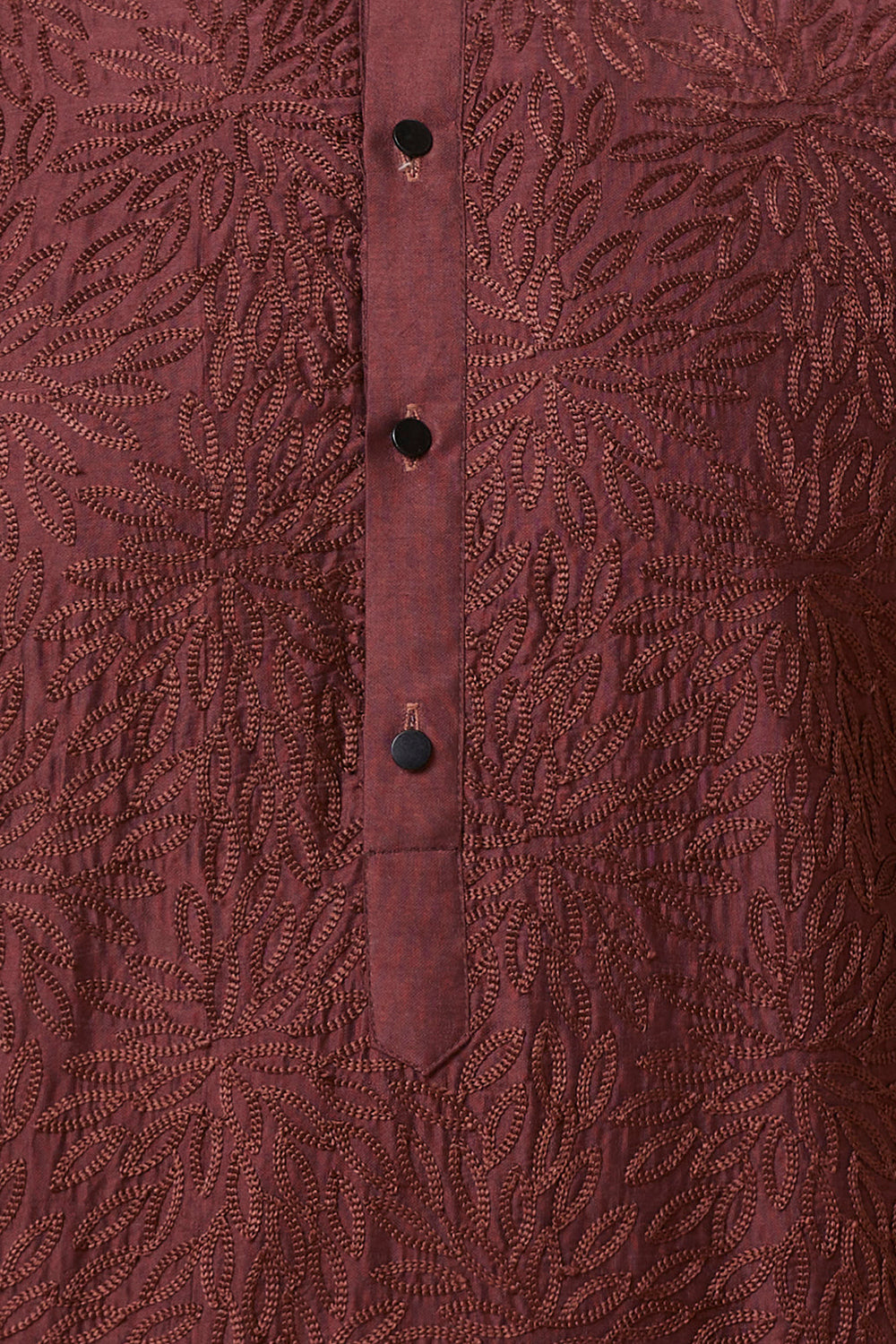 KURTA RUST LEAF EMBROIDERY